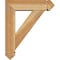 Ekena Millwork Traditional Arts and Crafts Rough Sawn Bracket w/ Offset Brace, Western Red Cedar, 6"W x 20"D x 24"H BKT0604X20X24TRA03RWR - alternate 3
